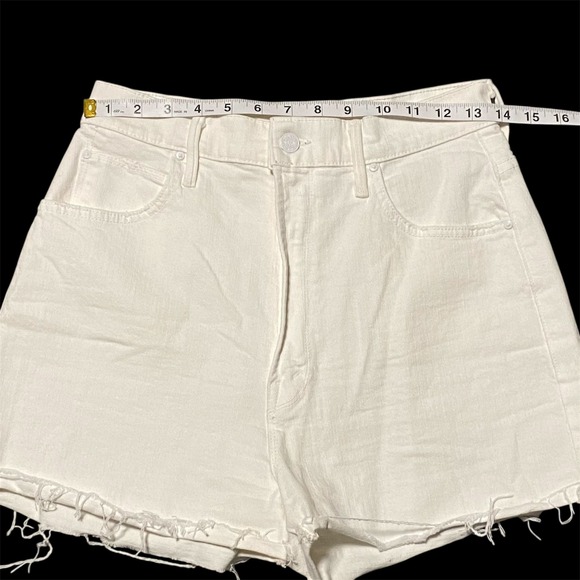 Mother Tunnel Vision Cuff Fray Shorts Totally Innocent High Waisted Size 28 - Picture 7 of 8